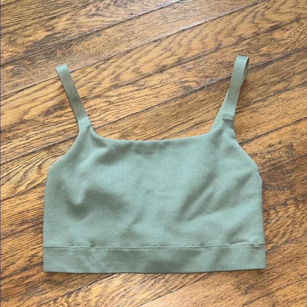 Aerie Olive Ribbed Tank Top
